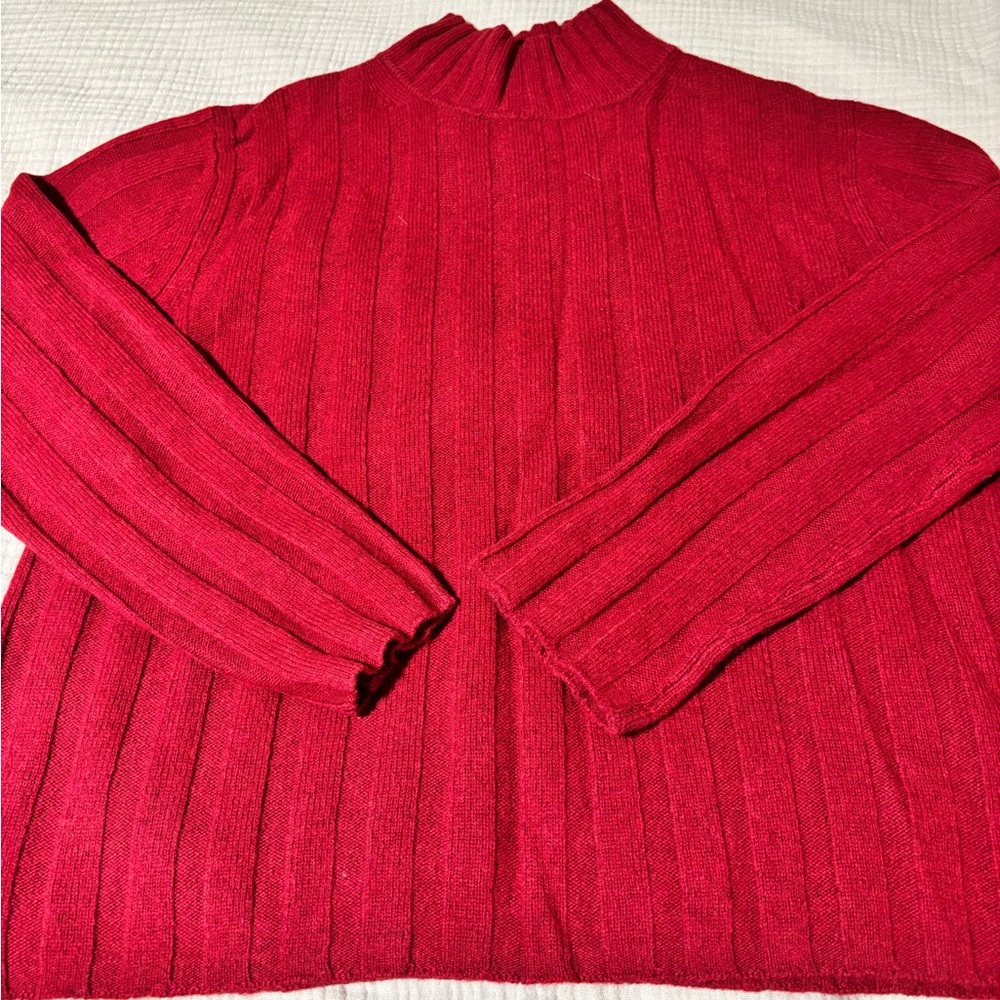 Banana Republic Red Merino Wool Sweater